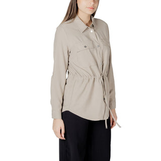 Blusa de viscosa beige
