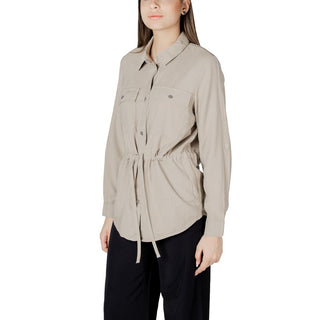 Blusa de viscosa beige