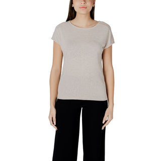 Camiseta beige de poliéster