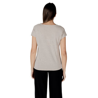Camiseta beige de poliéster