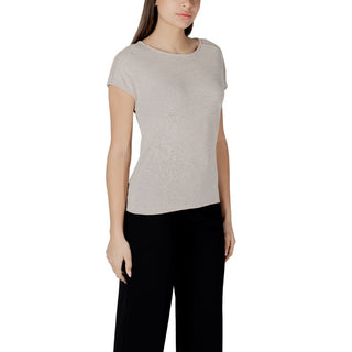 Camiseta beige de poliéster