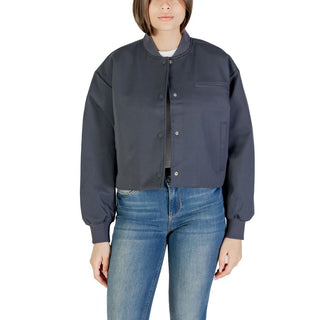 Bomber gris de poliéster reciclado