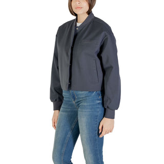 Bomber gris de poliéster reciclado