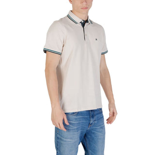 Camiseta polo de algodón beige