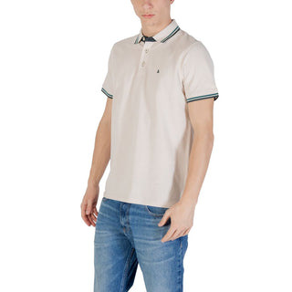Camiseta polo de algodón beige