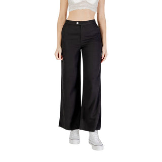 Pantalones negros de viscosa