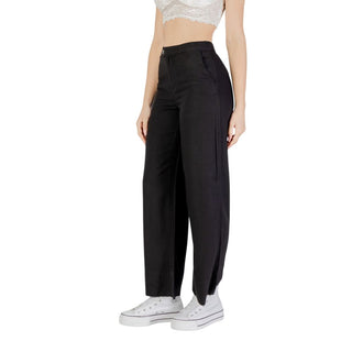 Pantalones negros de viscosa