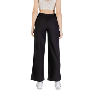 Pantalones negros de viscosa