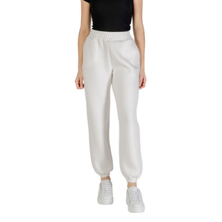 Cremefarbene Viskose-Jogginghose (Trainingshose)