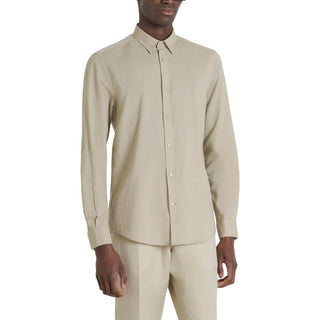 Camisa beige de algodón