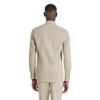 Camisa beige de algodón