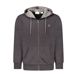 Schwarzer Kapuzenpullover aus Baumwolle für Herren