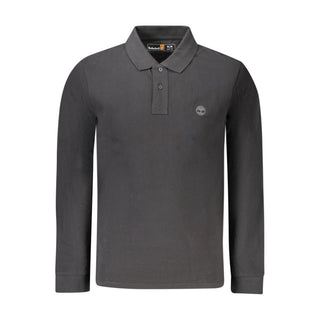 Schwarzes Herren-Poloshirt aus Baumwolle