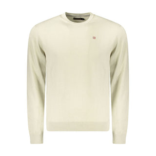 Beige Baumwolle Herrenpullover