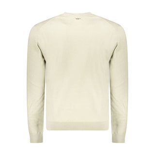 Beige Baumwolle Herrenpullover