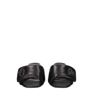 Black Leather Platform Sandals