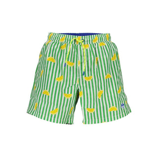 Green Polyester Swim Shorts