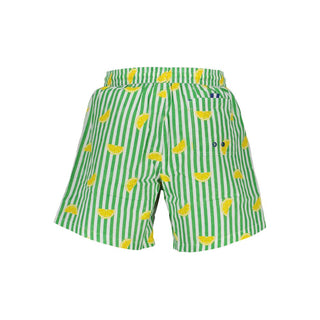 Green Polyester Swim Shorts
