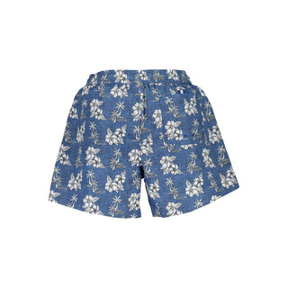 Bóxer de baño de poliéster azul para hombre