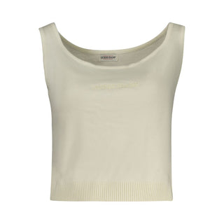 Camisa de poliéster blanca para mujer
