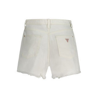 White Cotton Women's Short