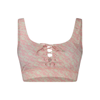 Camisa de poliéster rosa para mujer
