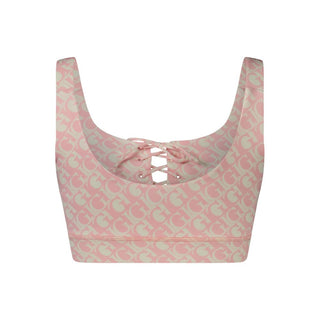 Camisa de poliéster rosa para mujer