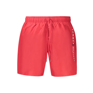 Rote Polyester Herren Schwimm Boxer
