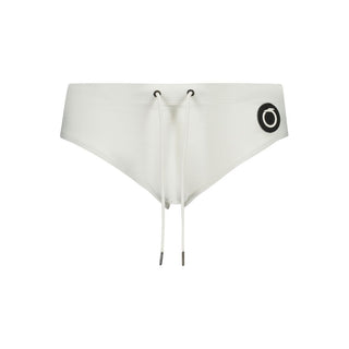 Weiße Polyamid Badehose für Herren