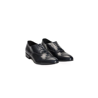 Blaue Lederschuhe für Herren