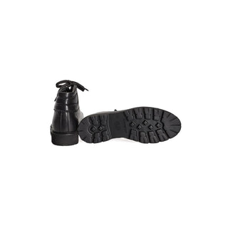 Black Calfskin Men Boot