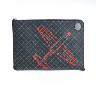 Cartera de cuero negra para hombre