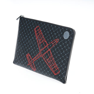 Cartera de cuero negra para hombre