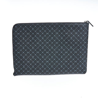 Cartera de cuero negra para hombre