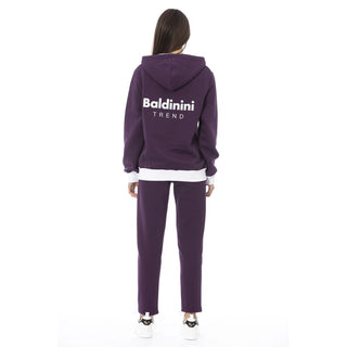 Lila Baumwollpullover für Damen