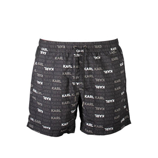 Nero Polyester Herren Schwimm-Boxer