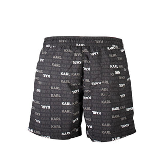 Nero Polyester Herren Schwimm-Boxer