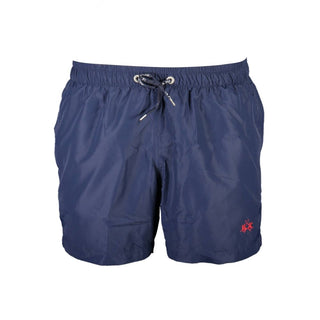 Bañador tipo short para hombre de poliéster azul