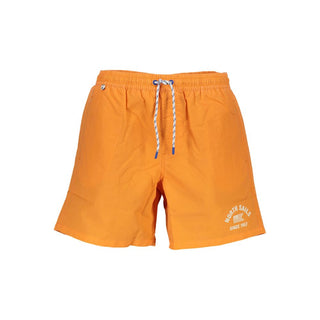 Bañador tipo short para hombre de poliéster naranja