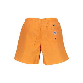 Bañador tipo short para hombre de poliéster naranja