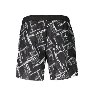 Badeshorts für Herren aus schwarzem Polyester