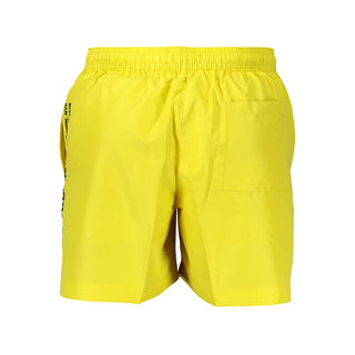 Pantalones cortos de baño de poliéster amarillos