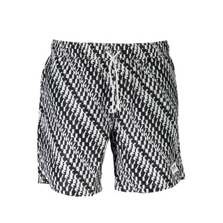 Weißer Polyester Herren-Badeshorts