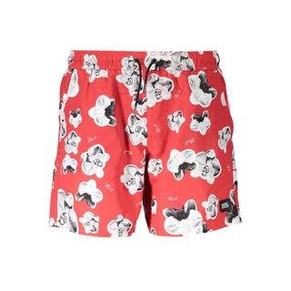 Rote Badehose aus Polyester für Herren