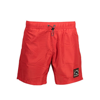 Bóxer de baño de poliéster rojo para hombre