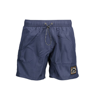 Blauer Polyester Herren-Badeboxer