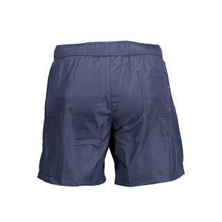Blauer Polyester Herren-Badeboxer