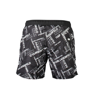 Schwarze Badeshorts für Herren aus Polyester