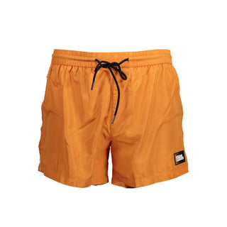 Arancione Polyester Herren Badeshorts