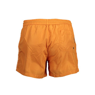 Arancione Polyester Herren Badeshorts